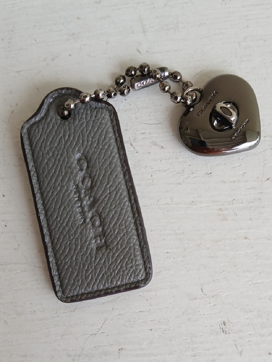 Coach Handbags - Coach Leather Hang Tag Bag Charm